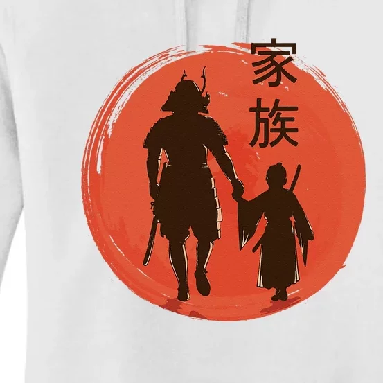 Samurai Dad And Son Family Japanese Traditional Culture Women's Pullover Hoodie