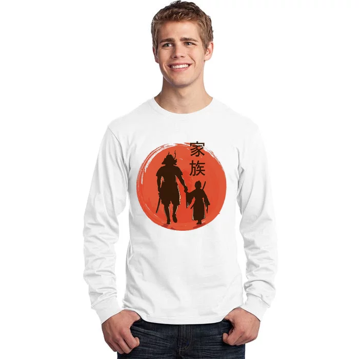 Samurai Dad And Son Family Japanese Traditional Culture Tall Long Sleeve T-Shirt