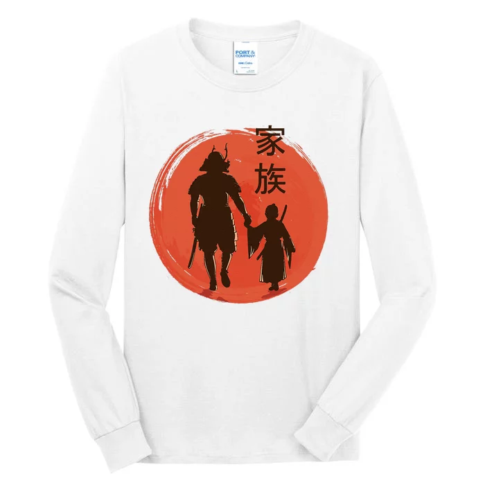 Samurai Dad And Son Family Japanese Traditional Culture Tall Long Sleeve T-Shirt