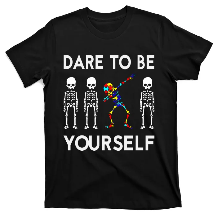 Skeleton Dabbing Autism Awareness T-Shirt