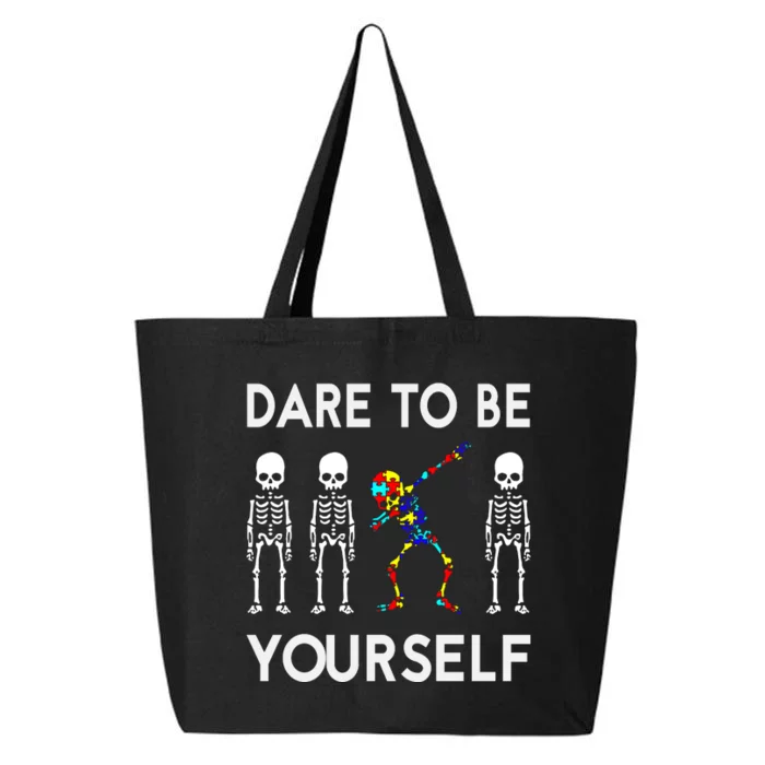 Skeleton Dabbing Autism Awareness 25L Jumbo Tote