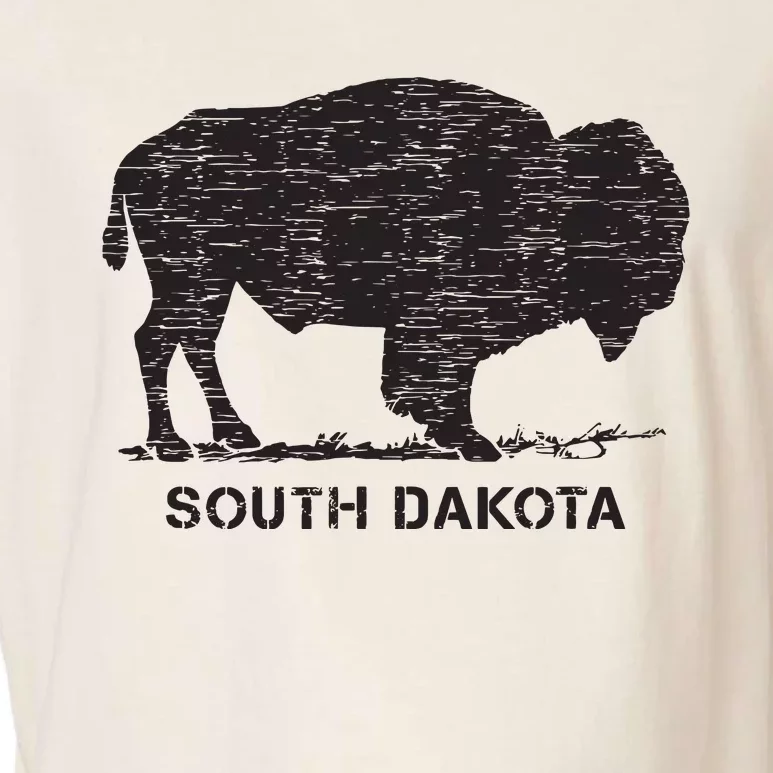 South Dakota And American Buffalo Bison Garment-Dyed Women's Muscle Tee