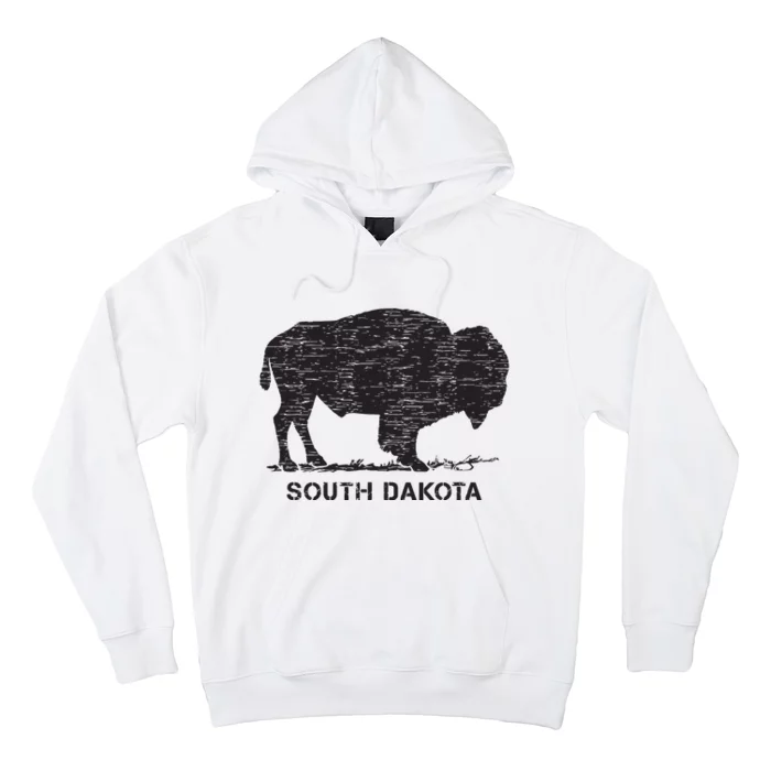 South Dakota And American Buffalo Bison Hoodie