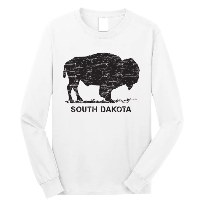 South Dakota And American Buffalo Bison Long Sleeve Shirt