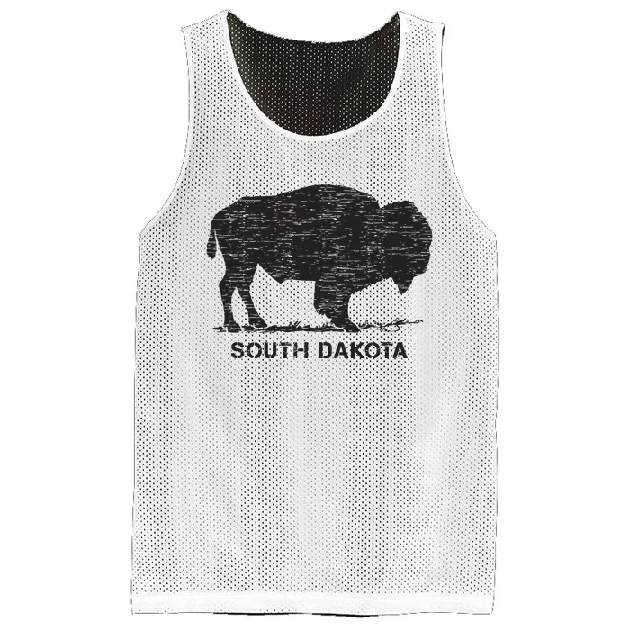 South Dakota And American Buffalo Bison Mesh Reversible Basketball Jersey Tank