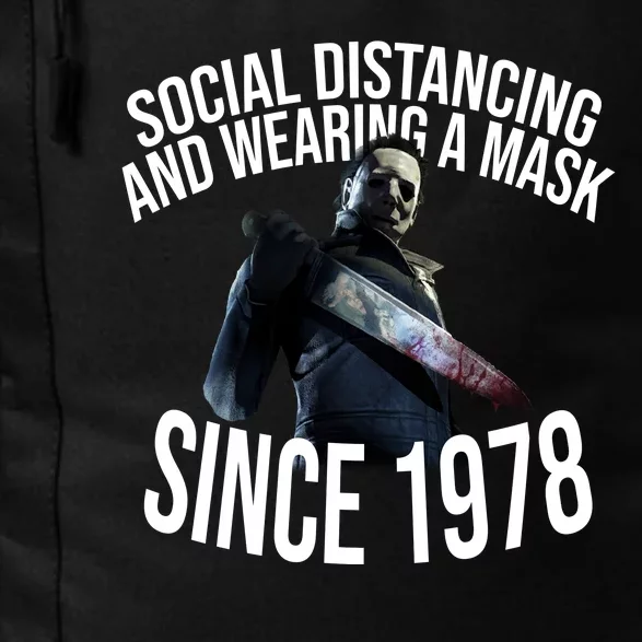 Social Distancing And Wearing A Mask Since 1978 Daily Commute Backpack