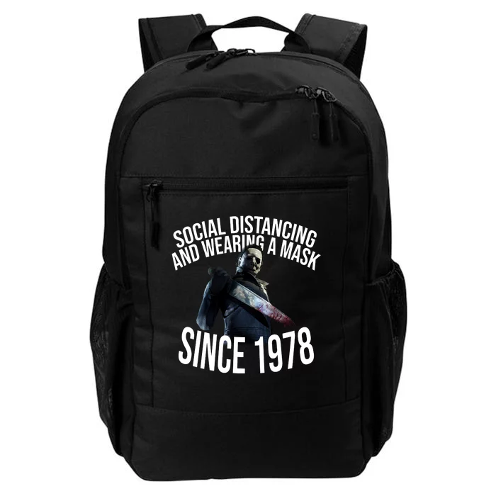 Social Distancing And Wearing A Mask Since 1978 Daily Commute Backpack