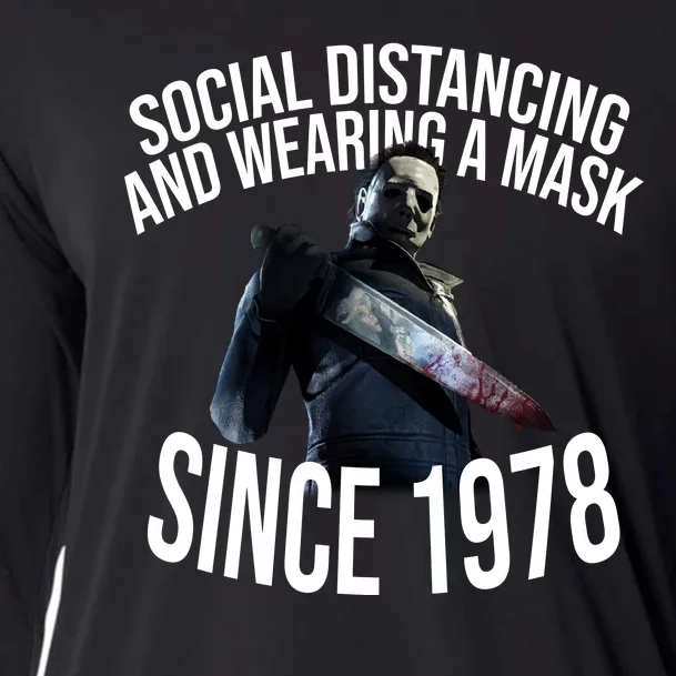 Social Distancing And Wearing A Mask Since 1978 Cooling Performance Long Sleeve Crew