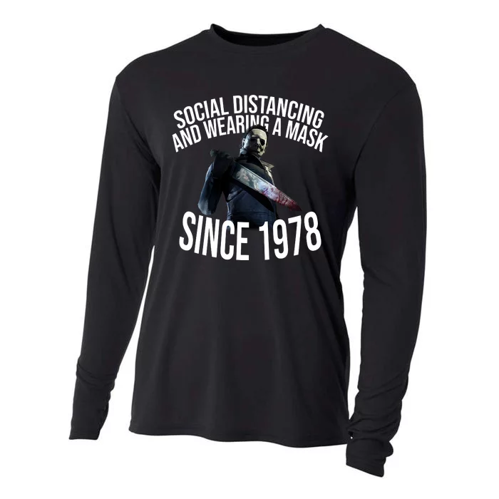 Social Distancing And Wearing A Mask Since 1978 Cooling Performance Long Sleeve Crew