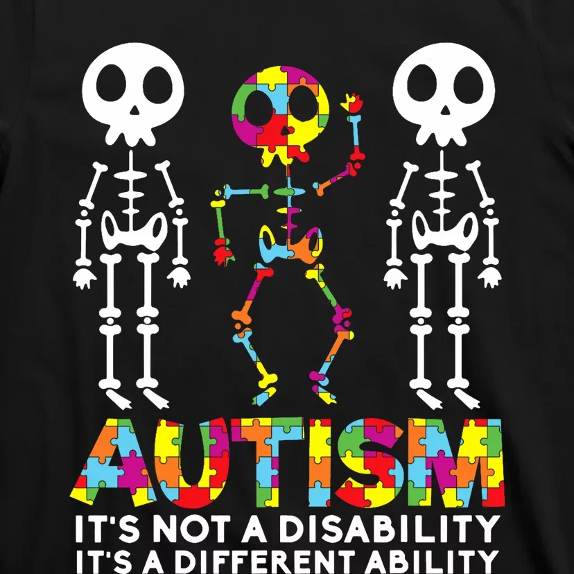 Skull Dance Autism Awareness Mom Dad Autism T-Shirt