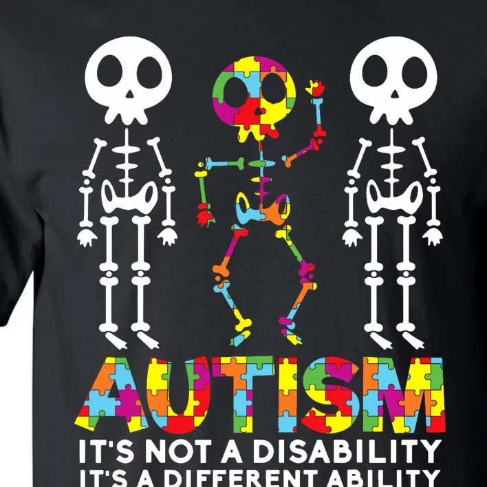 Skull Dance Autism Awareness Mom Dad Autism Tall T-Shirt