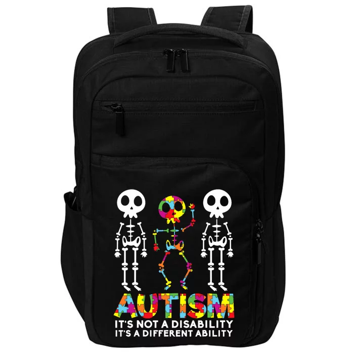 Skull Dance Autism Awareness Mom Dad Autism Impact Tech Backpack