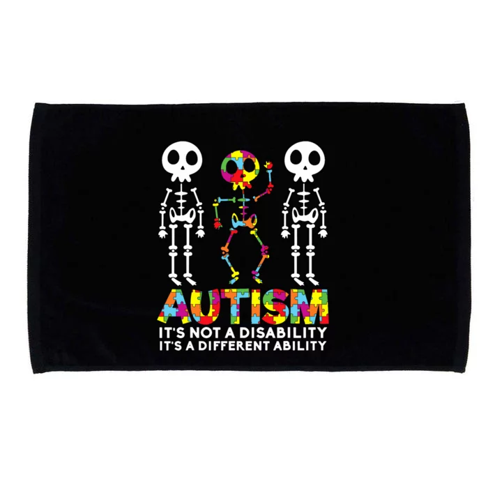 Skull Dance Autism Awareness Mom Dad Autism Microfiber Hand Towel