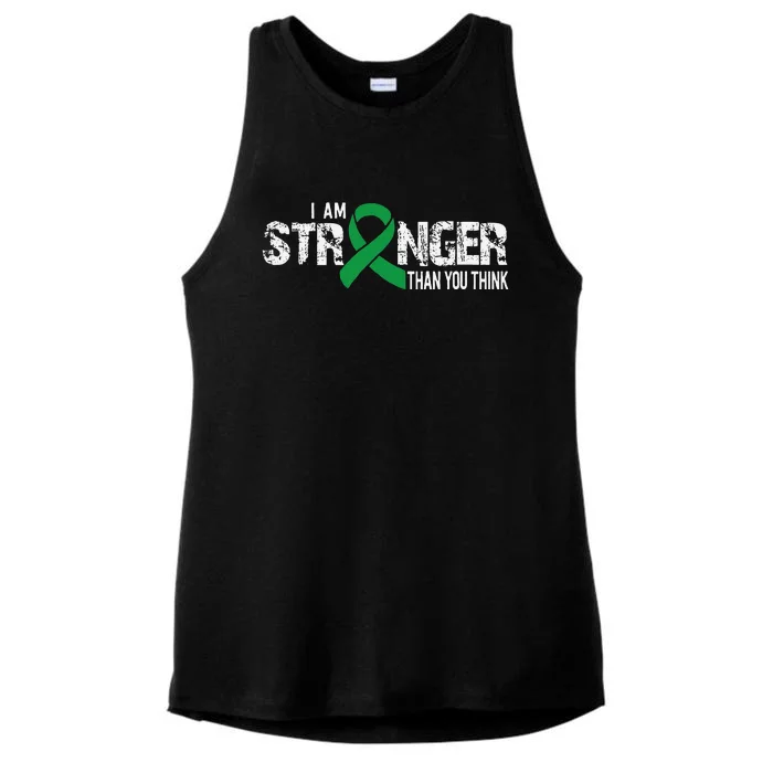 Stronger Depression Awareness Supporter Ribbon Ladies Tri-Blend Wicking Tank