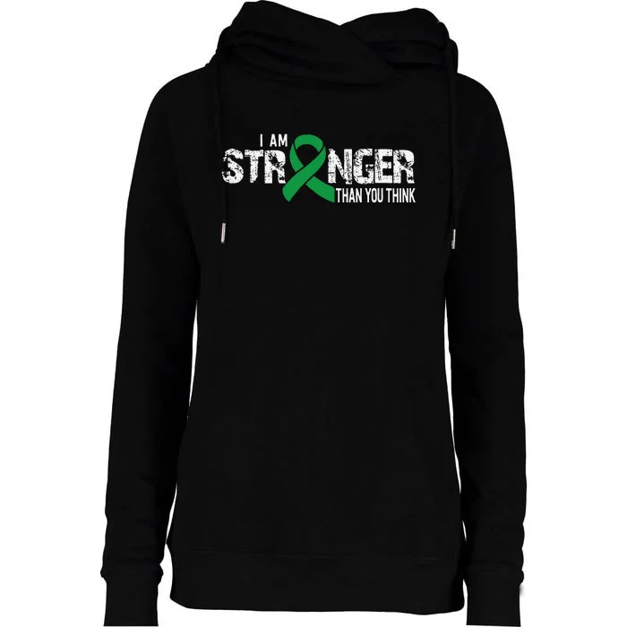 Stronger Depression Awareness Supporter Ribbon Womens Funnel Neck Pullover Hood