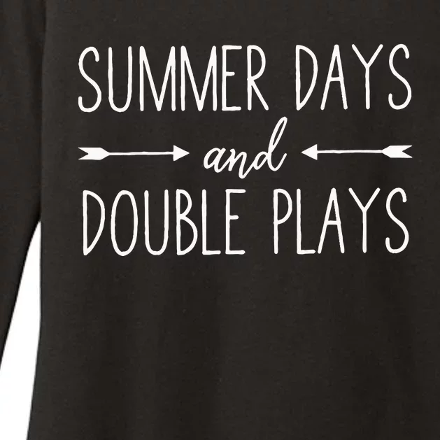 Summer Days And Double Plays Baseball Softball Summer Womens CVC Long Sleeve Shirt