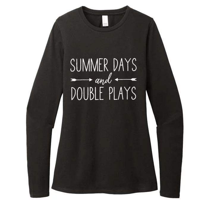 Summer Days And Double Plays Baseball Softball Summer Womens CVC Long Sleeve Shirt