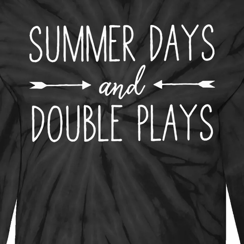 Summer Days And Double Plays Baseball Softball Summer Tie-Dye Long Sleeve Shirt