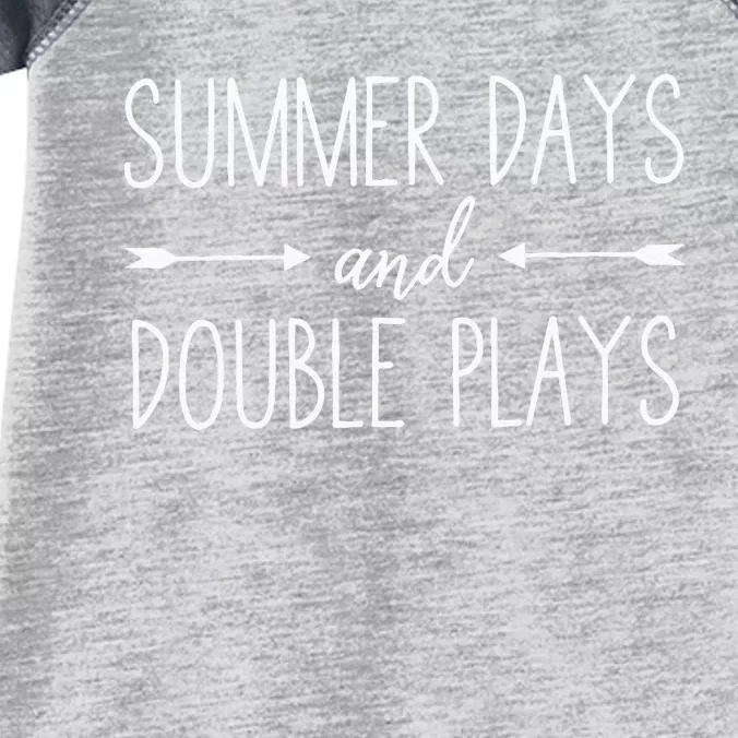 Summer Days And Double Plays Baseball Softball Summer Infant Baby Jersey Bodysuit