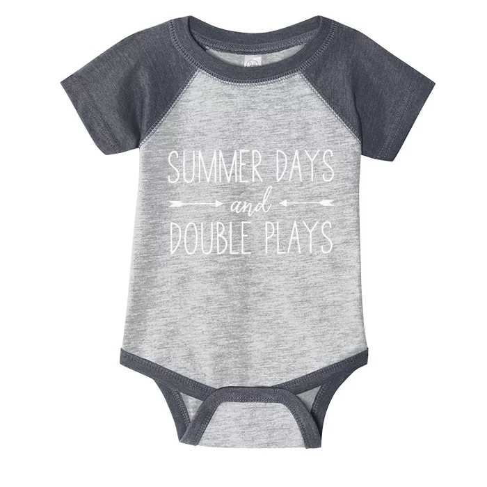 Summer Days And Double Plays Baseball Softball Summer Infant Baby Jersey Bodysuit