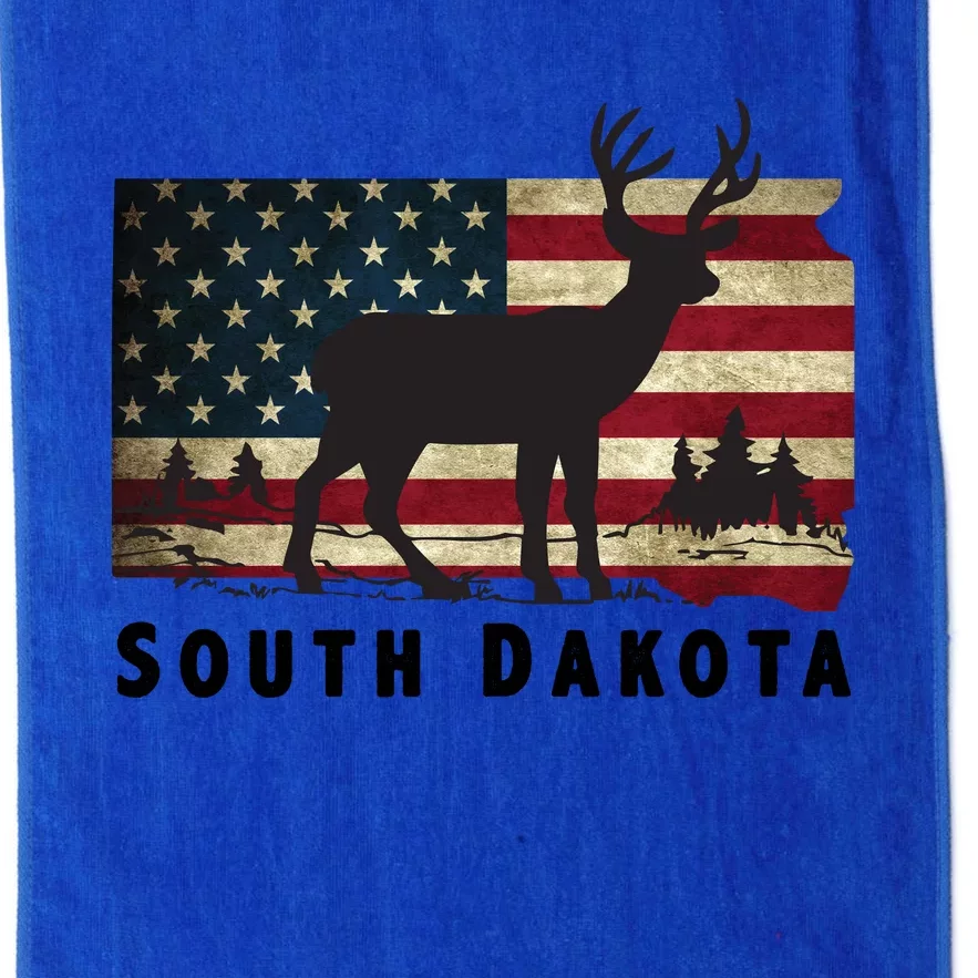 South Dakota American Flag Patriotic Deer Hunter Archer Patriot Platinum Collection Golf Towel