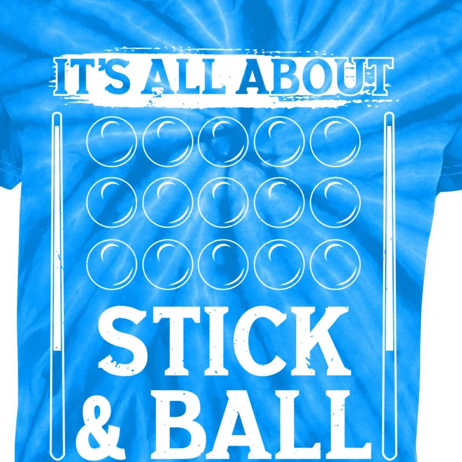 Snooker Dult All About Stick And Ball Billiards Gift Kids Tie-Dye T-Shirt