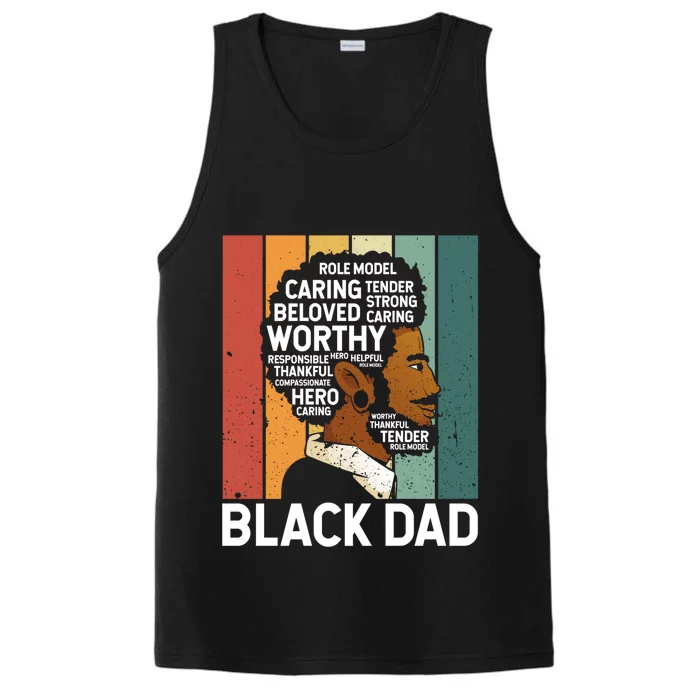 Strong Dad African American Father Black History Month Pride Gift Performance Tank