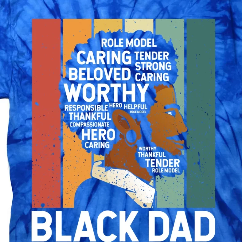 Strong Dad African American Father Black History Month Pride Gift Tie-Dye T-Shirt