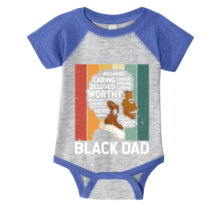 Strong Dad African American Father Black History Month Pride Gift Infant Baby Jersey Bodysuit