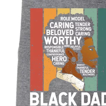 Strong Dad African American Father Black History Month Pride Gift Doggie 3-End Fleece Hoodie