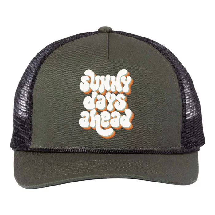 Sunny Days Ahead Retro Summer Retro Rope Trucker Hat Cap