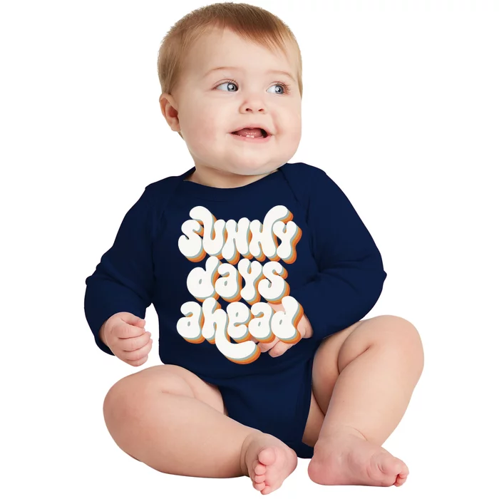 Sunny Days Ahead Retro Summer Baby Long Sleeve Bodysuit