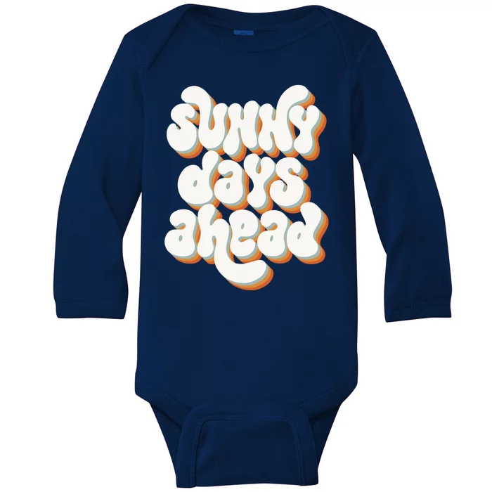 Sunny Days Ahead Retro Summer Baby Long Sleeve Bodysuit