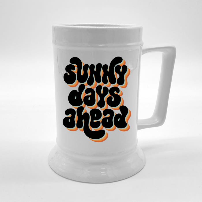 Sunny Days Ahead Retro Summer Front & Back Beer Stein