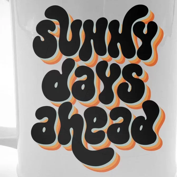 Sunny Days Ahead Retro Summer Front & Back Beer Stein