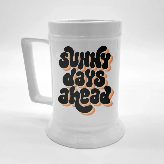 Sunny Days Ahead Retro Summer Front & Back Beer Stein