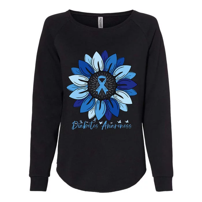 Sunflower Diabetes Awareness Month Womens California Wash Sweatshirt