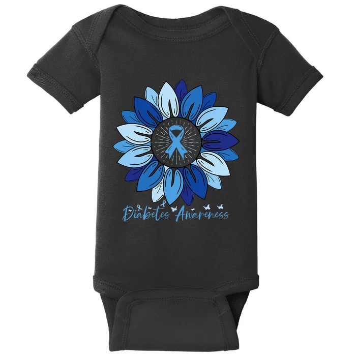 Sunflower Diabetes Awareness Month Baby Bodysuit