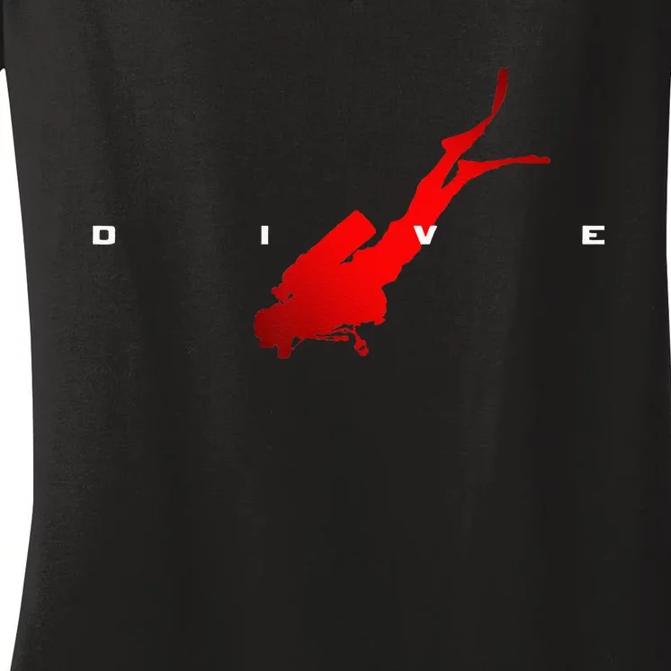 Scuba Diving Apparel Scuba Diving Women's V-Neck T-Shirt