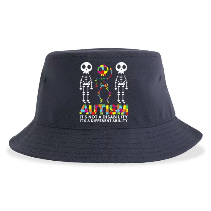 Skull Dance Autism Awareness Tee Autism Sustainable Bucket Hat