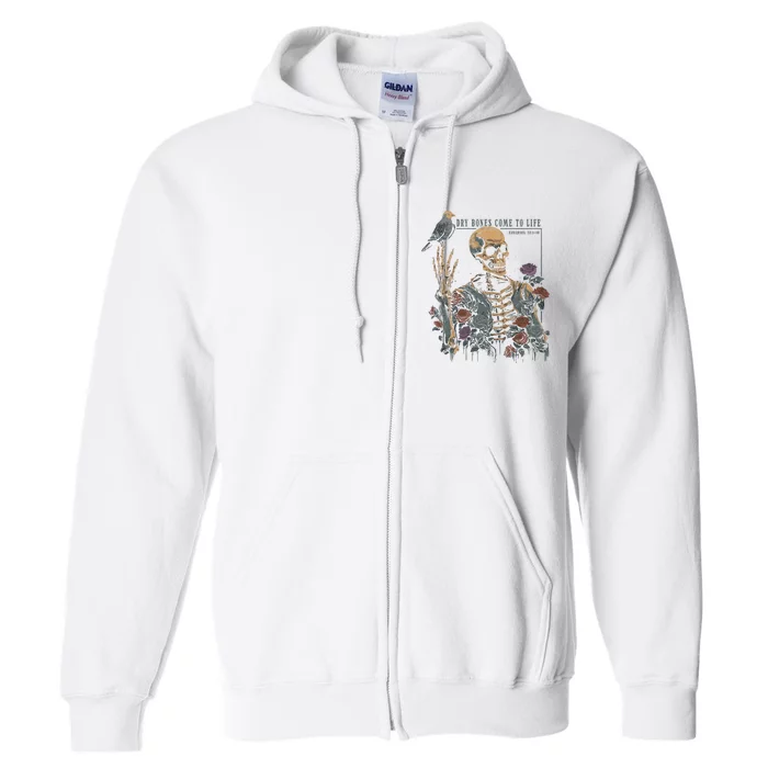 Skeleton Dry Bones Come To Life Full Zip Hoodie