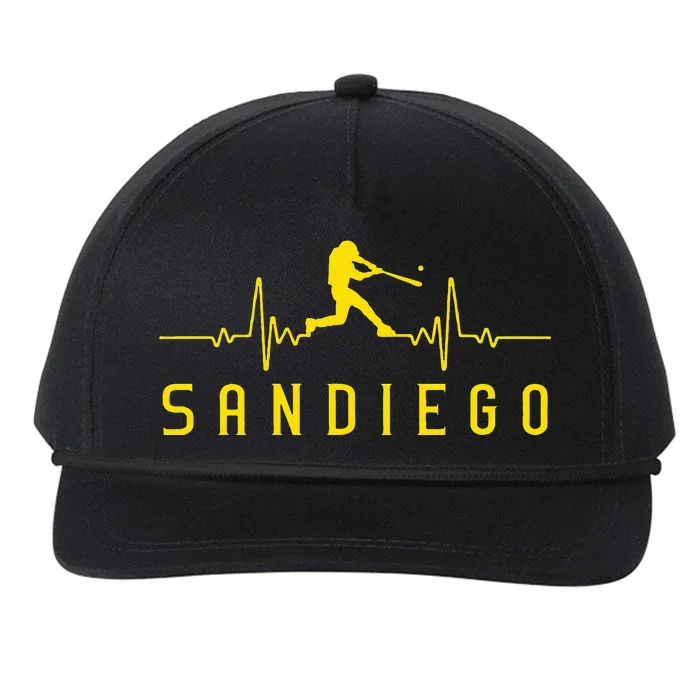 San Diego Baseball Heartbeat Sd Snapback Five-Panel Rope Hat