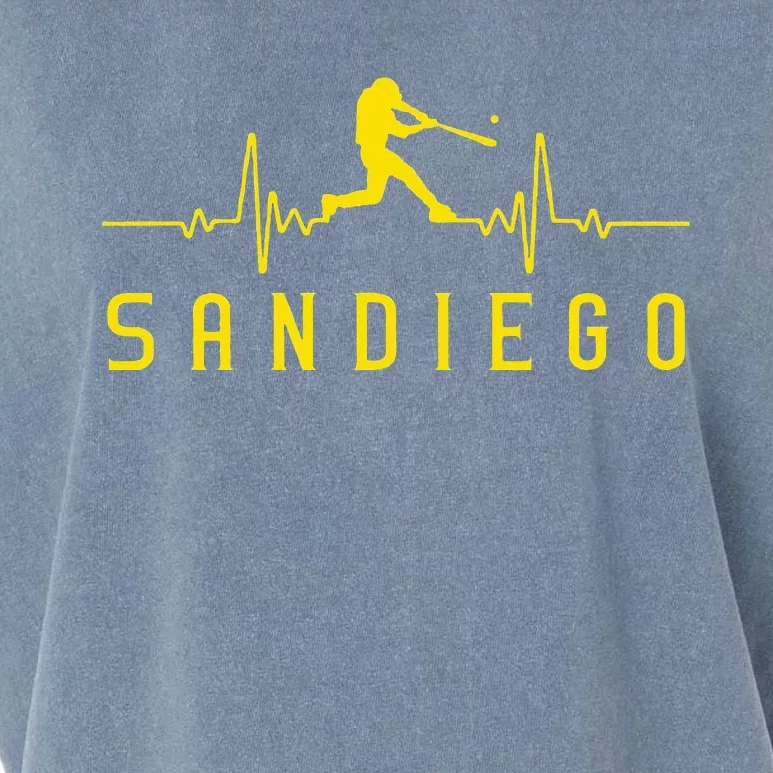 San Diego Baseball Heartbeat Sd Garment-Dyed Women's Muscle Tee