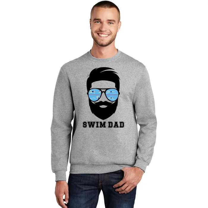 Swim Dad Beard Swimming Dad Of A Swimmer Father Gift Tall Sweatshirt