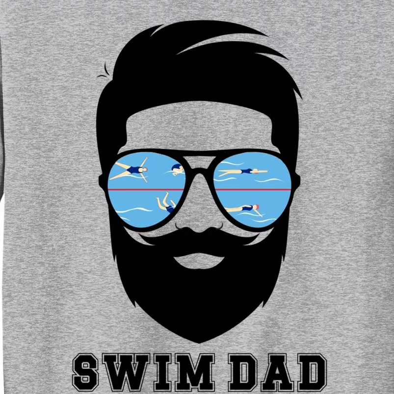 Swim Dad Beard Swimming Dad Of A Swimmer Father Gift Tall Sweatshirt