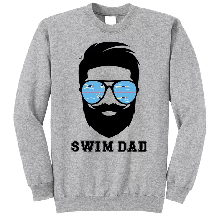 Swim Dad Beard Swimming Dad Of A Swimmer Father Gift Tall Sweatshirt