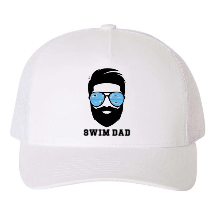 Swim Dad Beard Swimming Dad Of A Swimmer Father Gift Yupoong Adult 5-Panel Trucker Hat