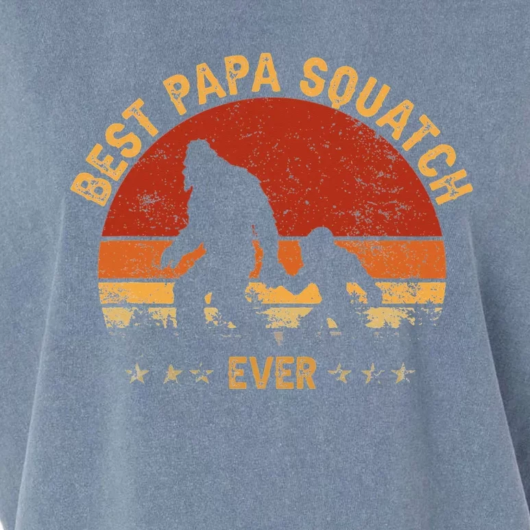 Sasquatch Dad Best Papa Squatch Ever Bigfoot Dad Fathers Day Garment-Dyed Women's Muscle Tee