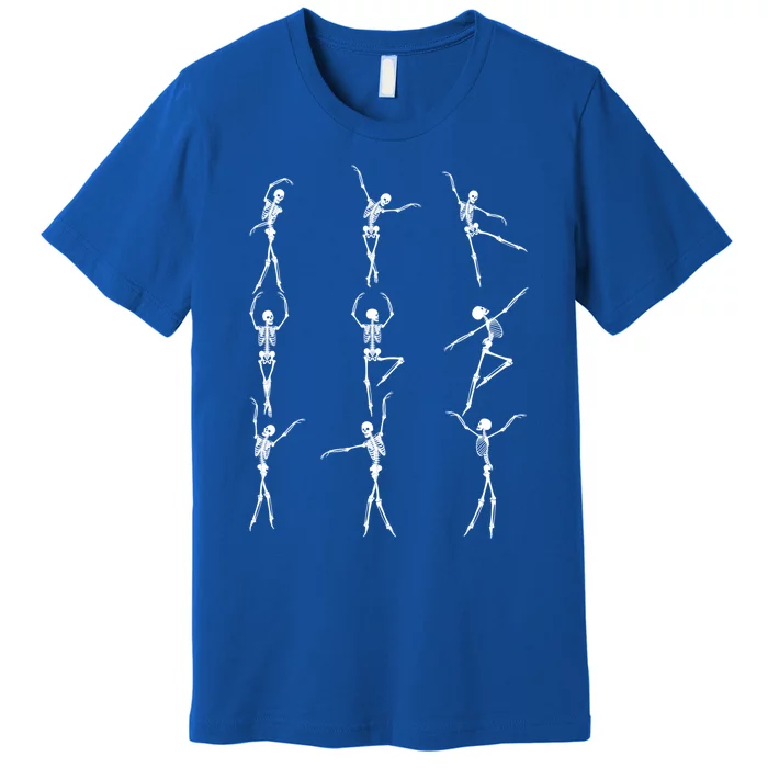 Skeleton Dancing Ballet Halloween Funny Gift Skeleton Ballerina Cool Gift Premium T-Shirt