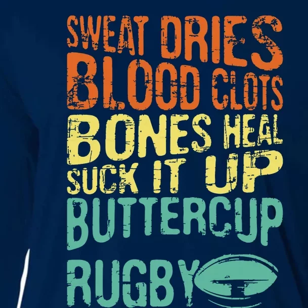 Sweat Dries Blood Clots Bones Heal Rugby Player Coach Cooling Performance Long Sleeve Crew